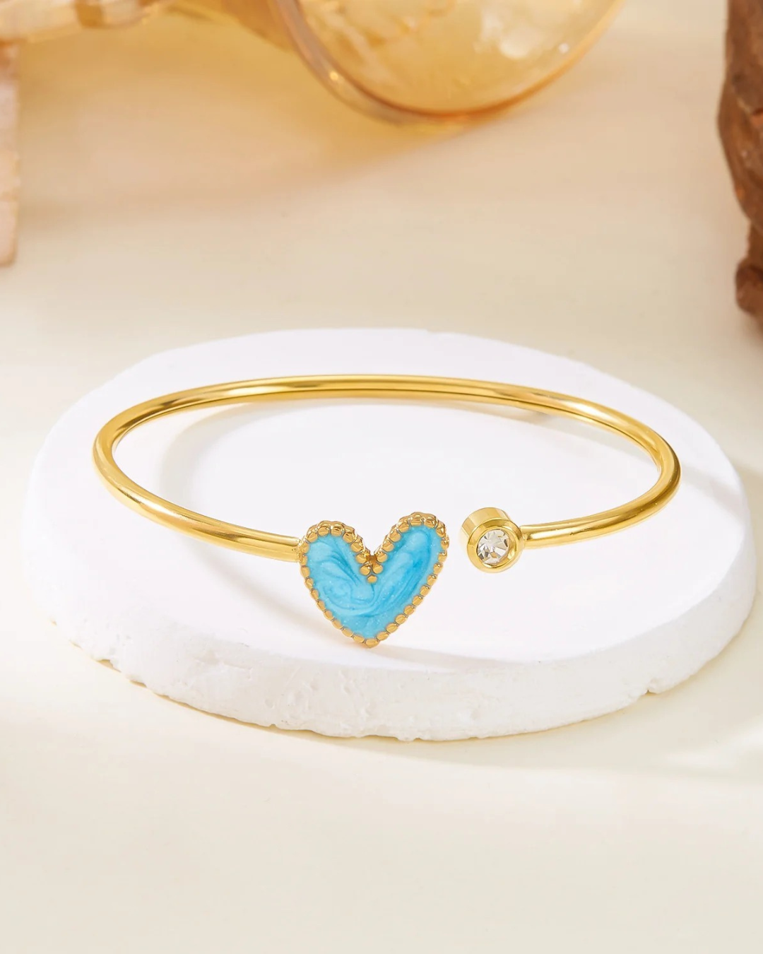 Cuoréa Pulseira Coração Dourada Serenyah