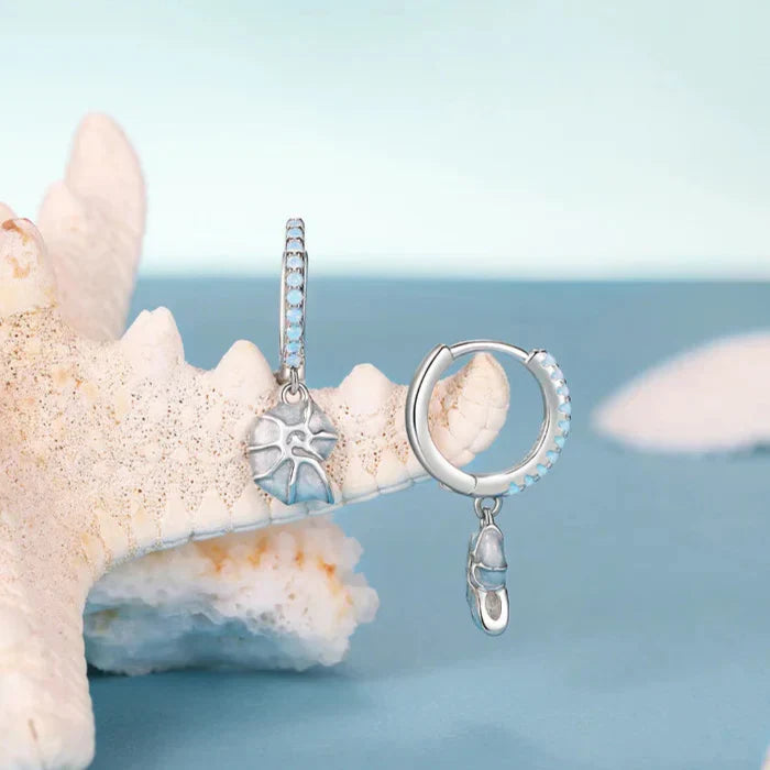 Ocean Star Hoop Earrings