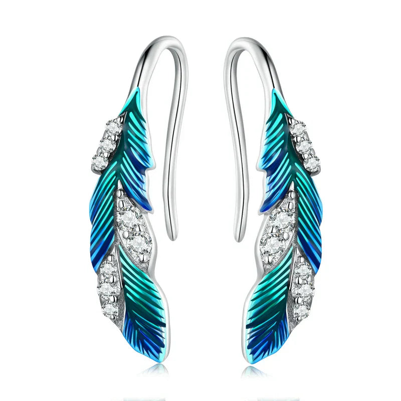 Ocean Feather Earrings