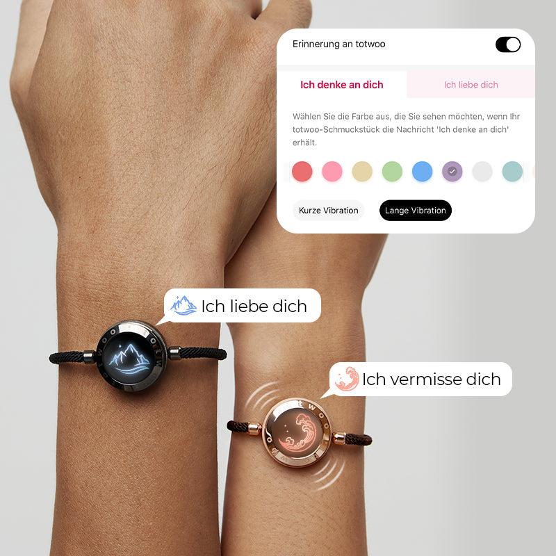 Mountain & Sea 2.0 Touch Bracelets with Milan Rope (Black+Rose Gold)