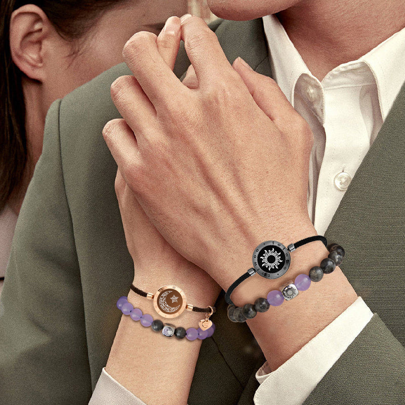 Sun & Moon Touch Milan Rope with Natural Jade Bracelets Set