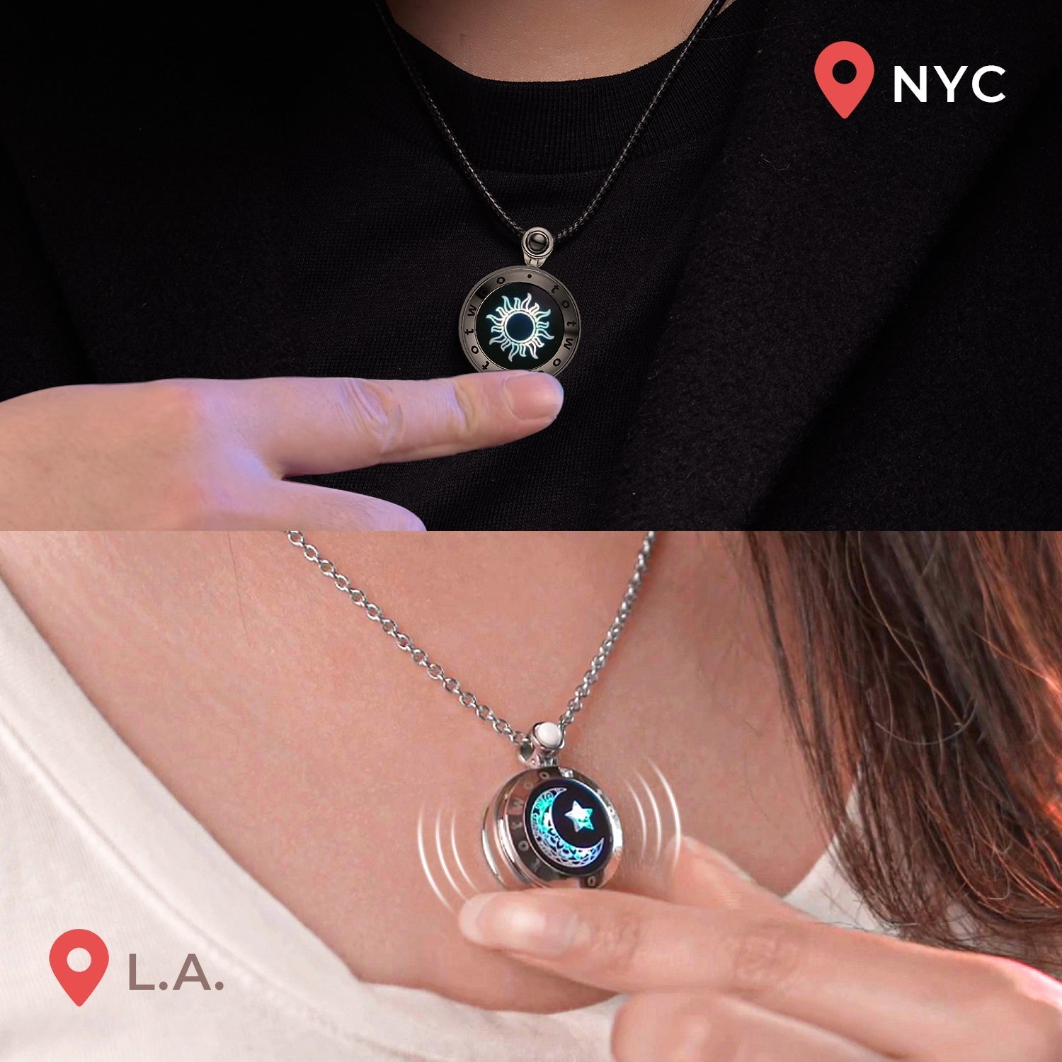 Sun Touch Necklace with Natural Agate