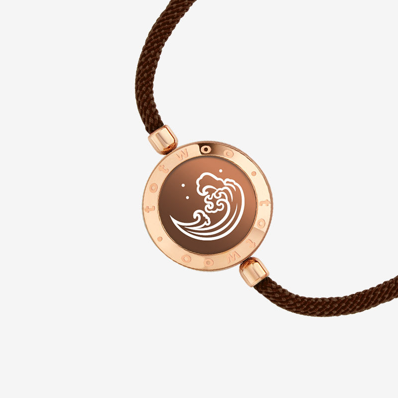 Mountain & Sea 2.0 Touch Bracelets with Milan Rope (Black+Rose Gold)