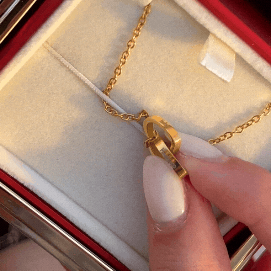 Eternal Rose & Personalized Heart Necklace