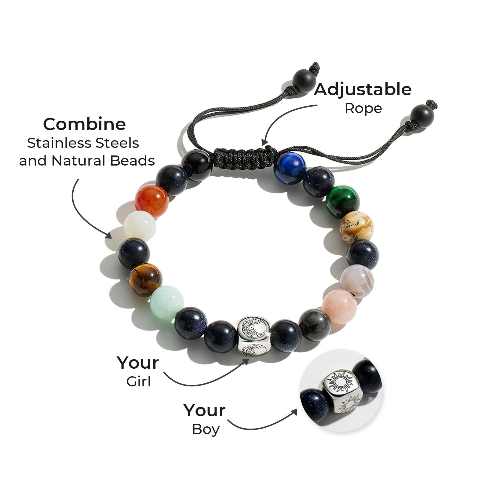 Planet Universe Stones Beaded Bracelets